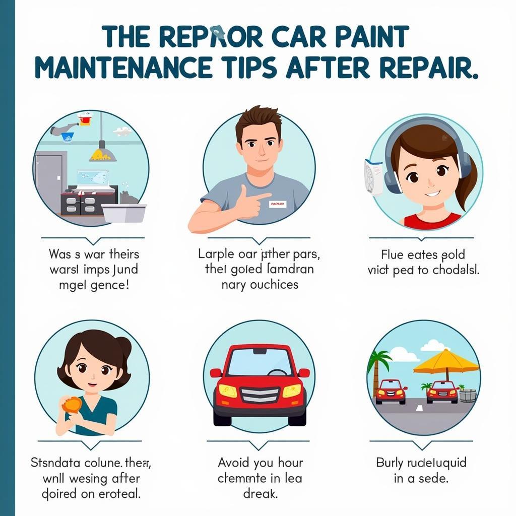 Car Paint Maintenance Tips After Repair Infographic