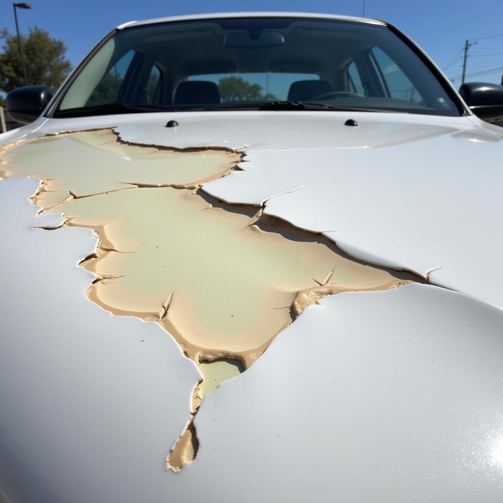 Car Paint Peeling Damage in San Diego