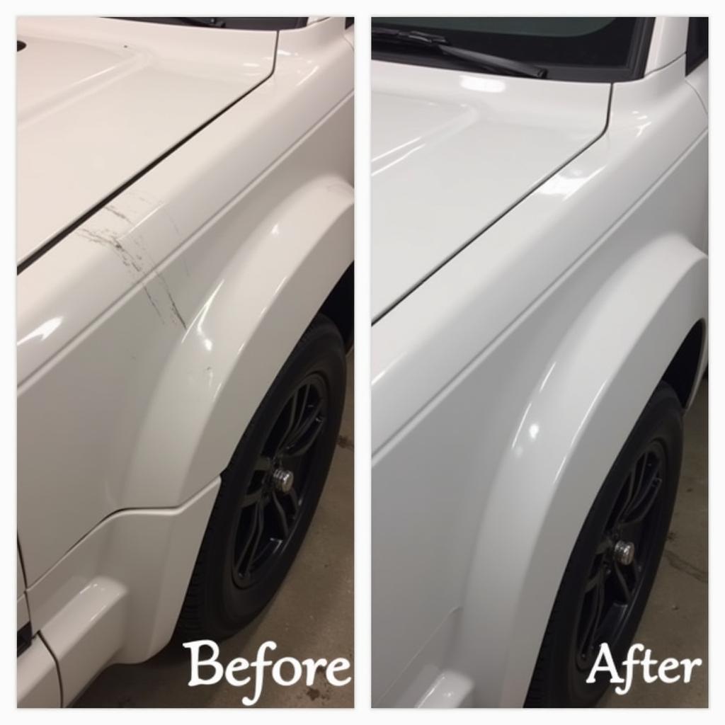 Car Paint Repair Before and After