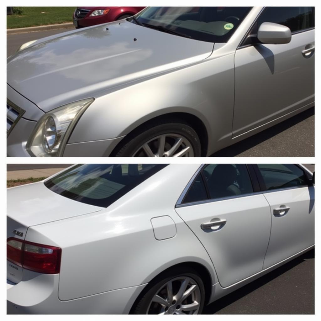 Car Paint Repair Before and After Boston