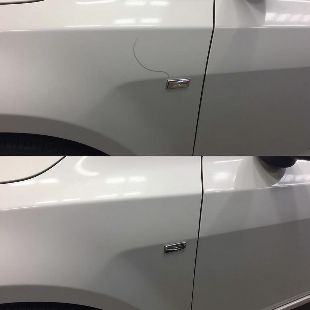 Car Paint Repair Bicester: Example of a Scratch Repair