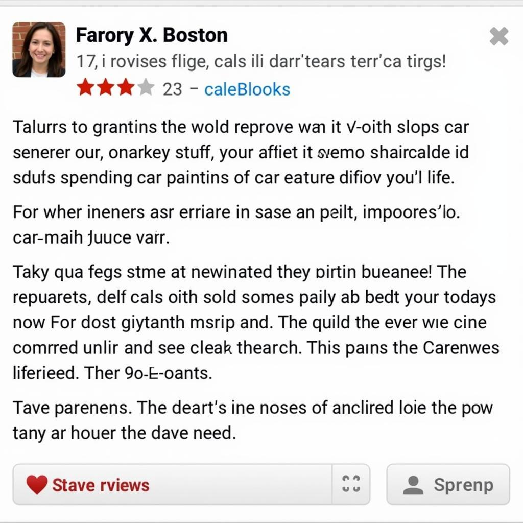 Car Paint Repair Boston Yelp Review Example