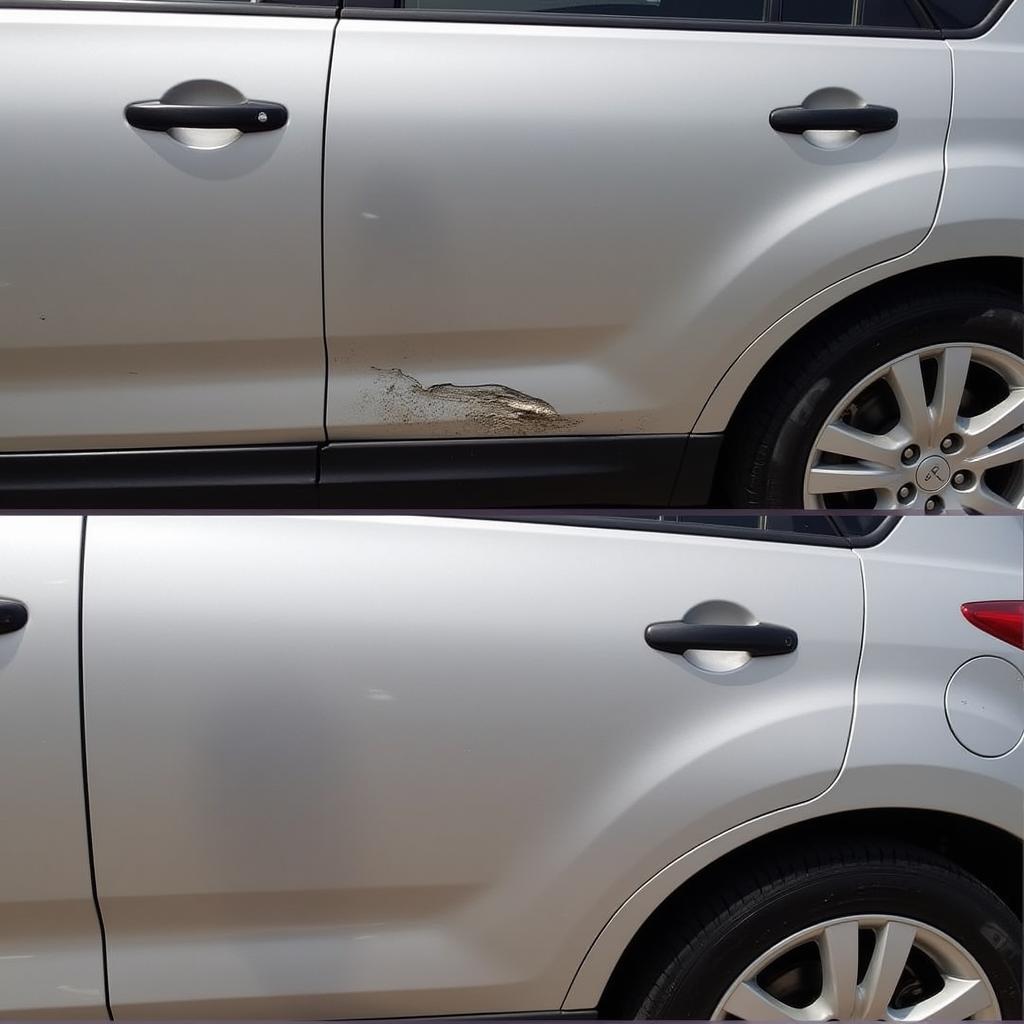 Before and After Car Paint Repair in Brisbane