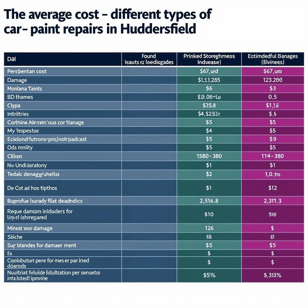 Comparing costs of car body paint repair services in Huddersfield