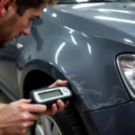 Assessing car paint damage before repair