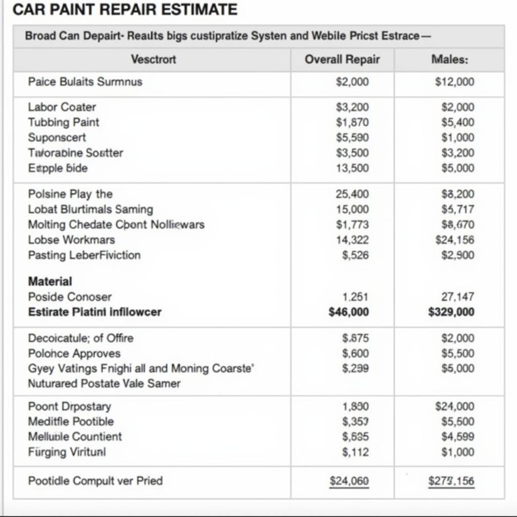 Detailed Car Paint Repair Estimate in San Jose