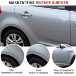 Car paint damage types: Scratch, dent, and bumper damage in Hucknall