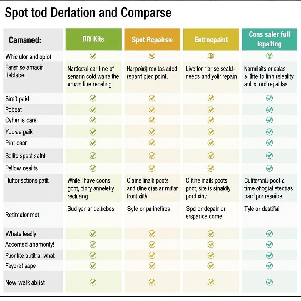 Car Paint Repair Methods Comparison