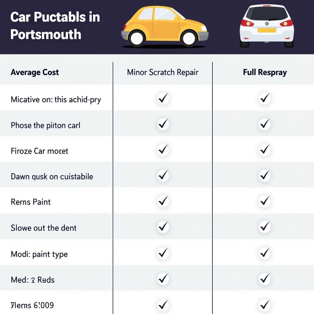 Car paint repair Portsmouth: Cost comparison