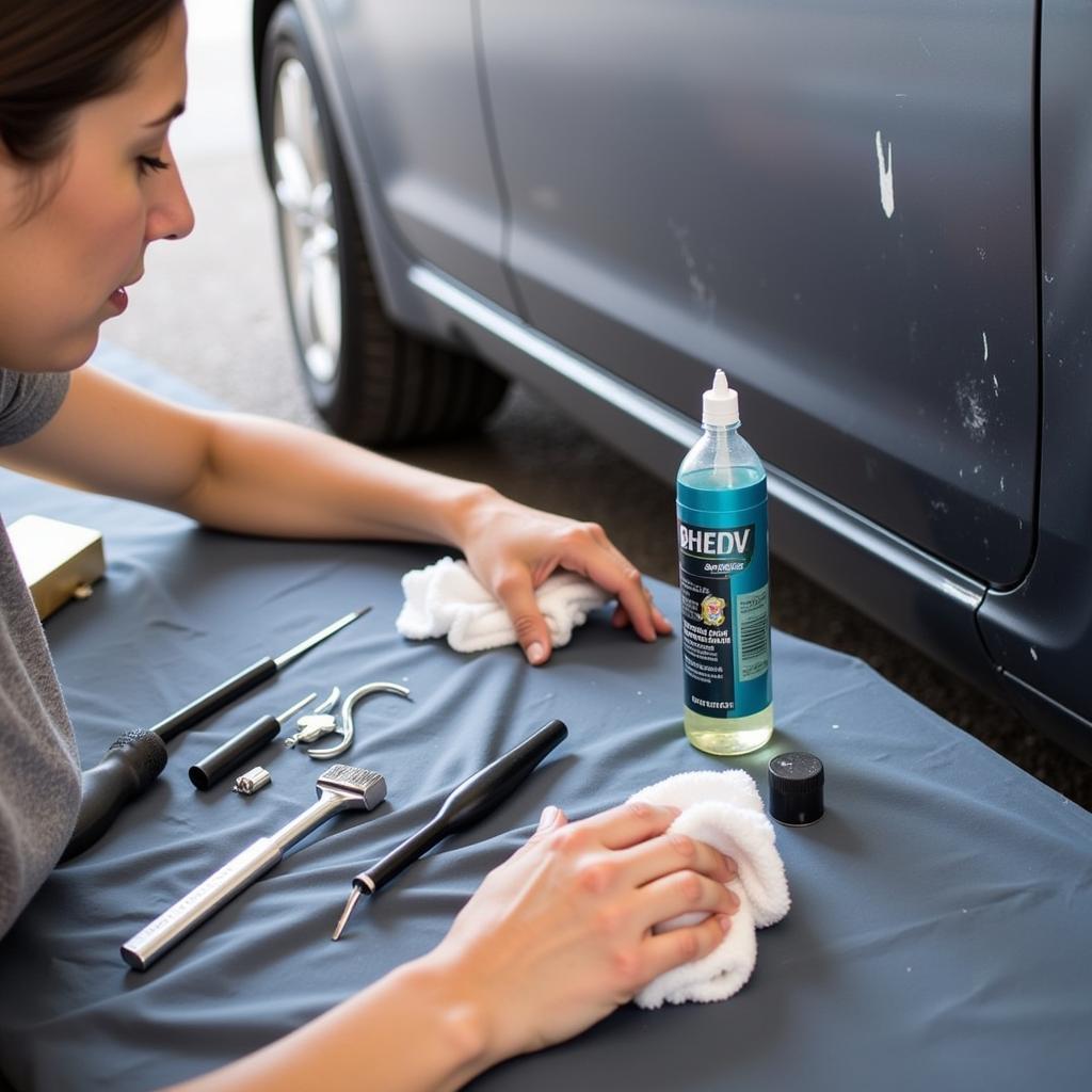 Preparing Car for Paint Repair