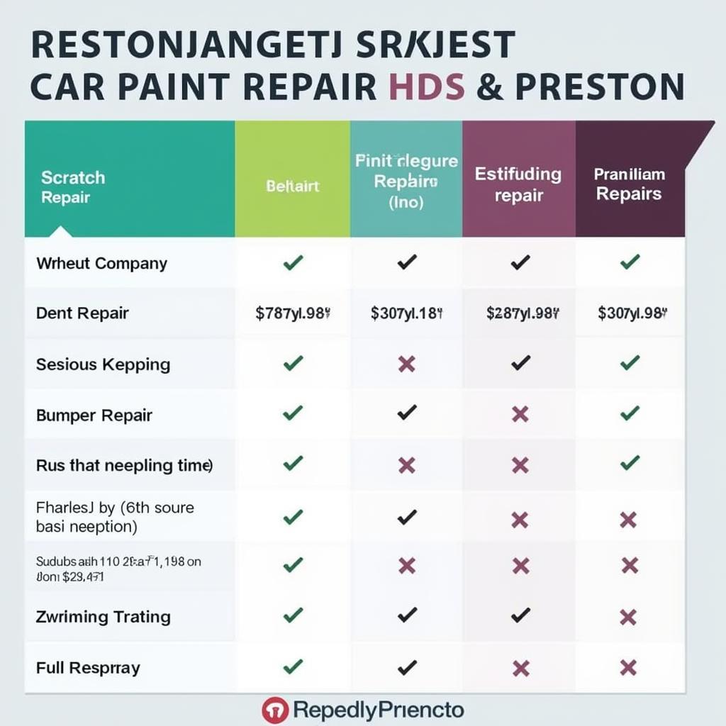 Car Paint Repair Preston Cost Comparison