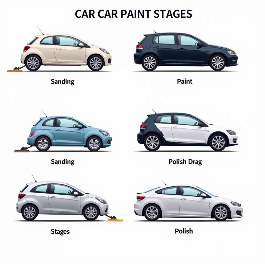 Car Paint Repair Process Stages