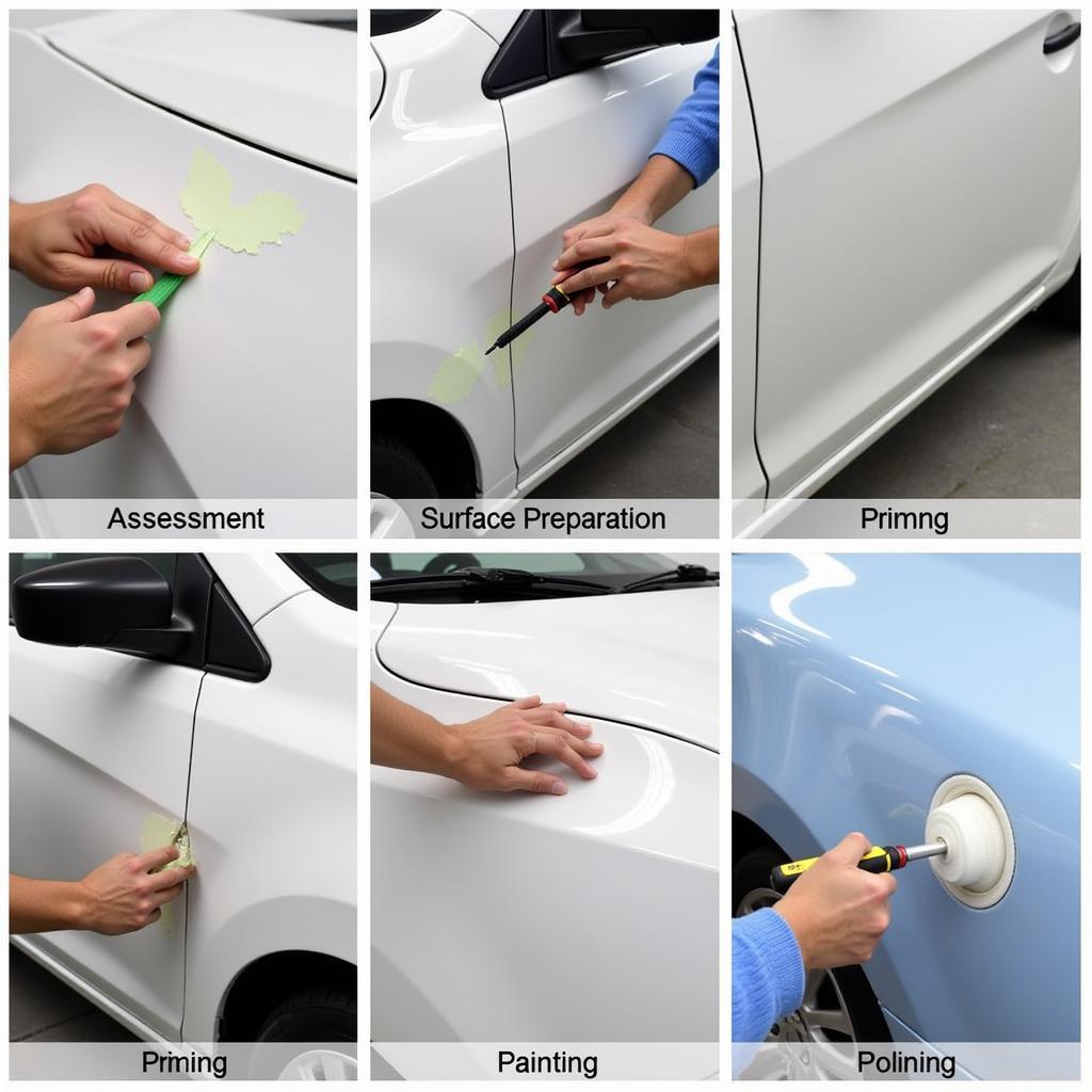 Stages of Car Paint Repair Process