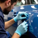 Spot Repairing a Scratch on a Car Door in Sittingbourne