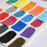 Matching car paint repair sticker colors