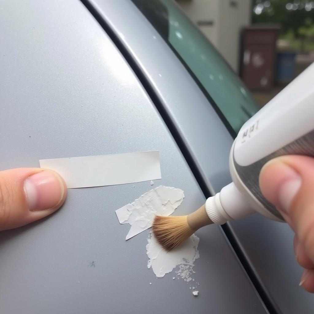 Using Car Paint Repair Tape for Small Scratches