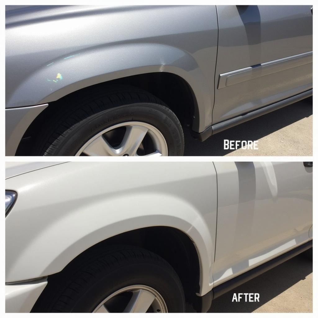 Before & After Car Paint Repair in Trafford