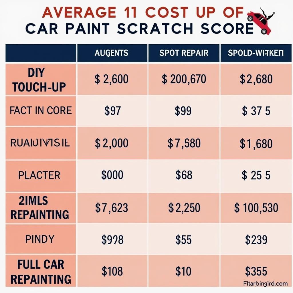 Comparing Car Paint Scratch Repair Costs