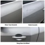 Different Types of Car Paint Scratches in Chesterfield