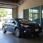 Car Parked in Garage for Sun Protection