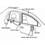 Car Power Window System Components Diagram