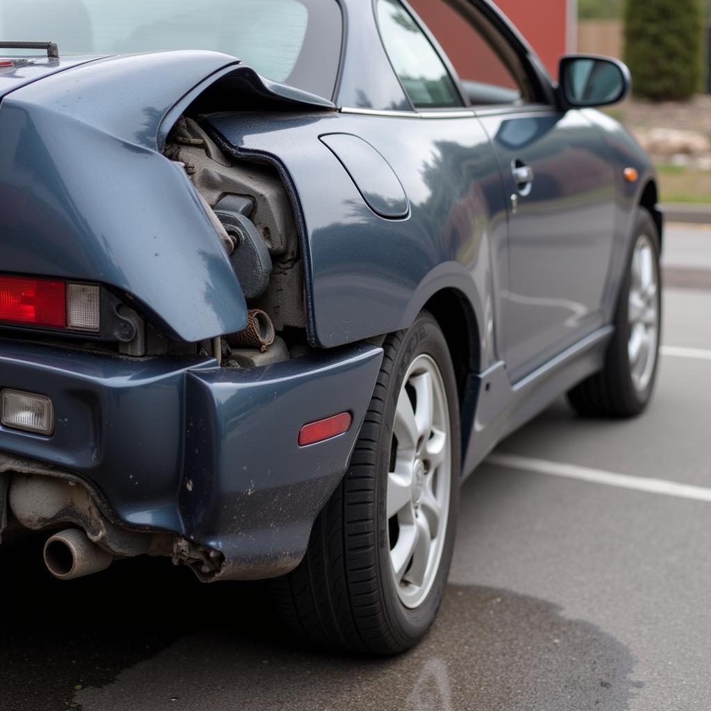 Detached Car Rear Bumper