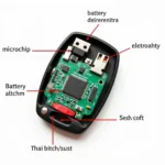 Internal Components of a Car Remote Key