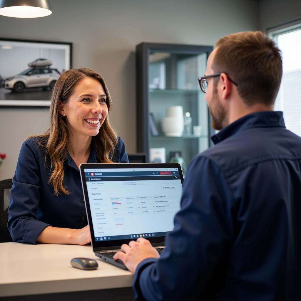 Customer Interaction at a Car Repair Shop in Ipswich