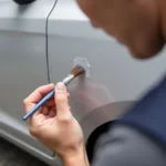 Applying Car Repair Paint Kit