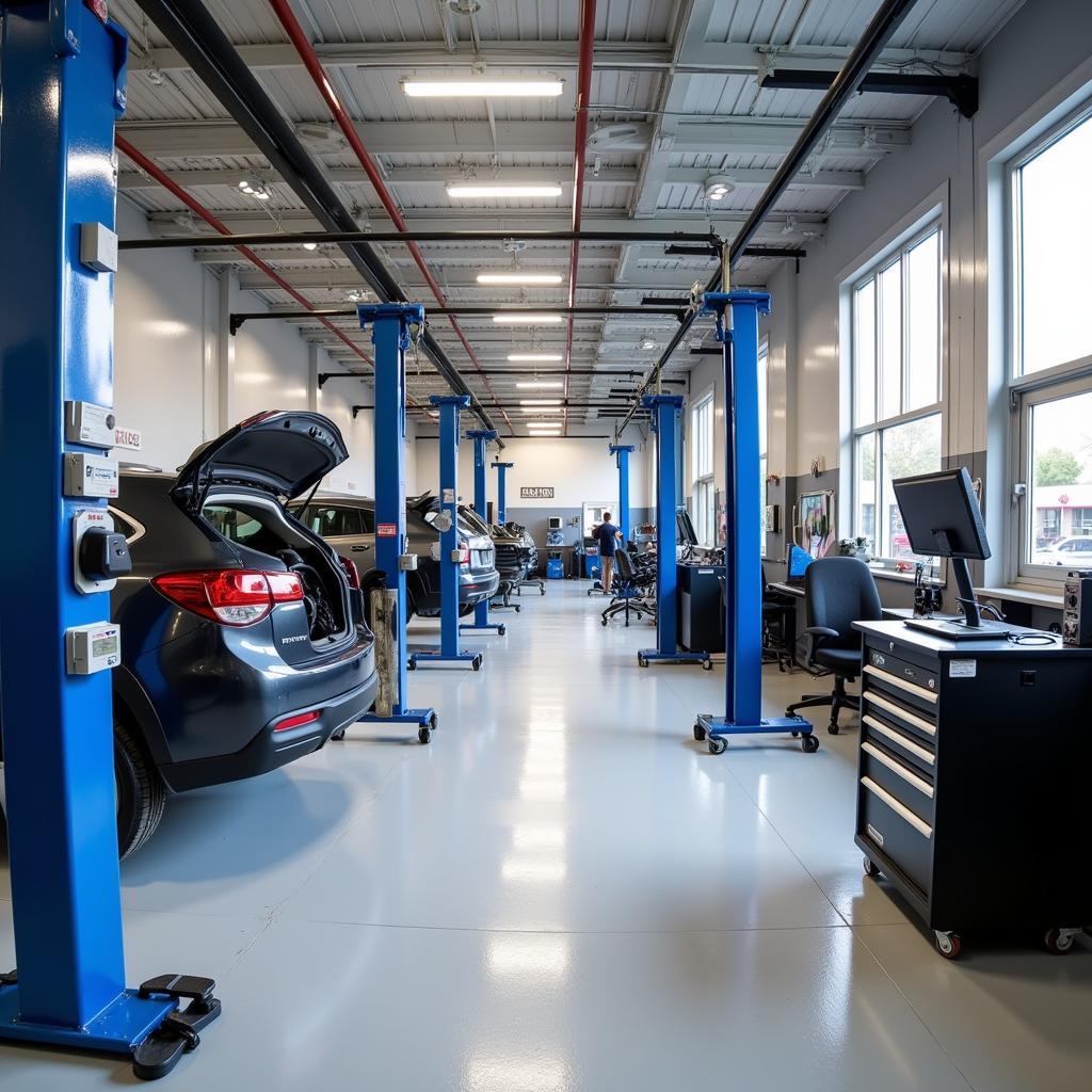 Inside a Car Repair Shop in Brentwood