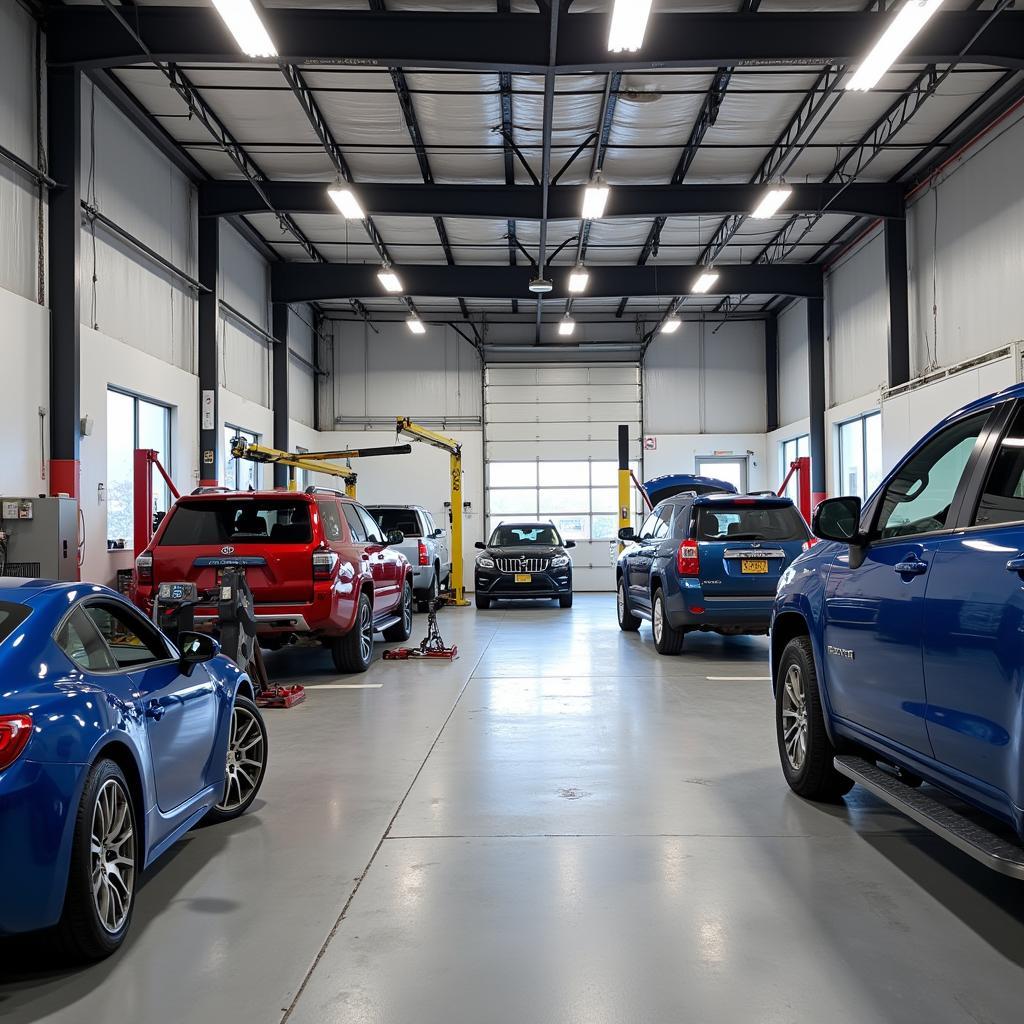 Modern Equipment in a Car Body Repair Shop