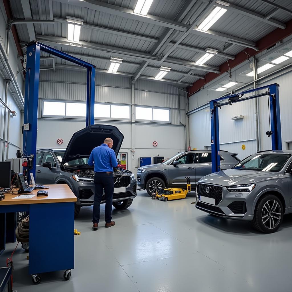 Modern Car Repair Shop Equipment in Hinckley