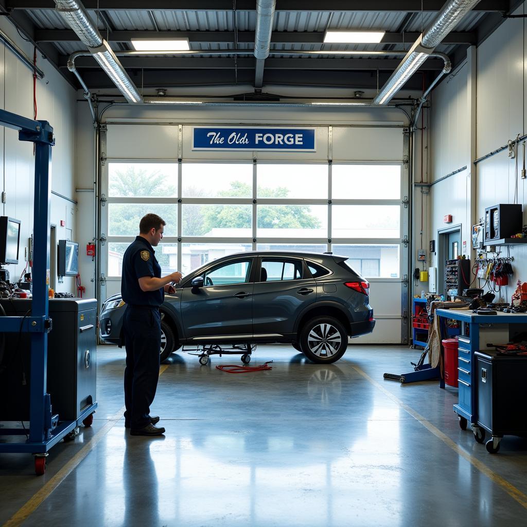 Modern Car Repair Shop in The Old Forge