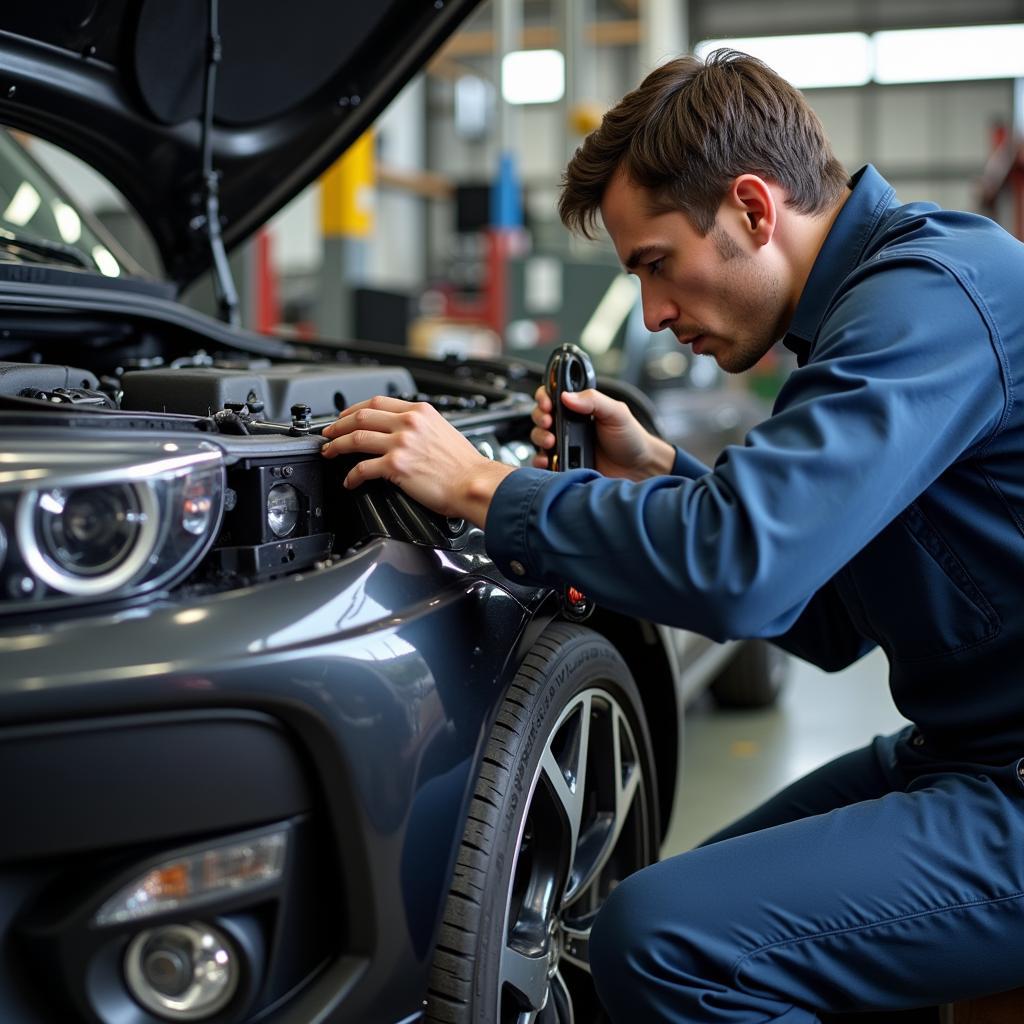 Car Repair Technician Working in Haswell