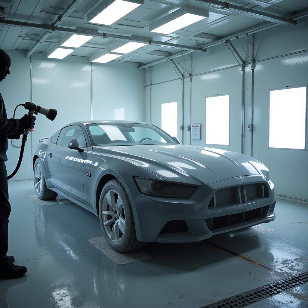 Car Respray in Paint Booth