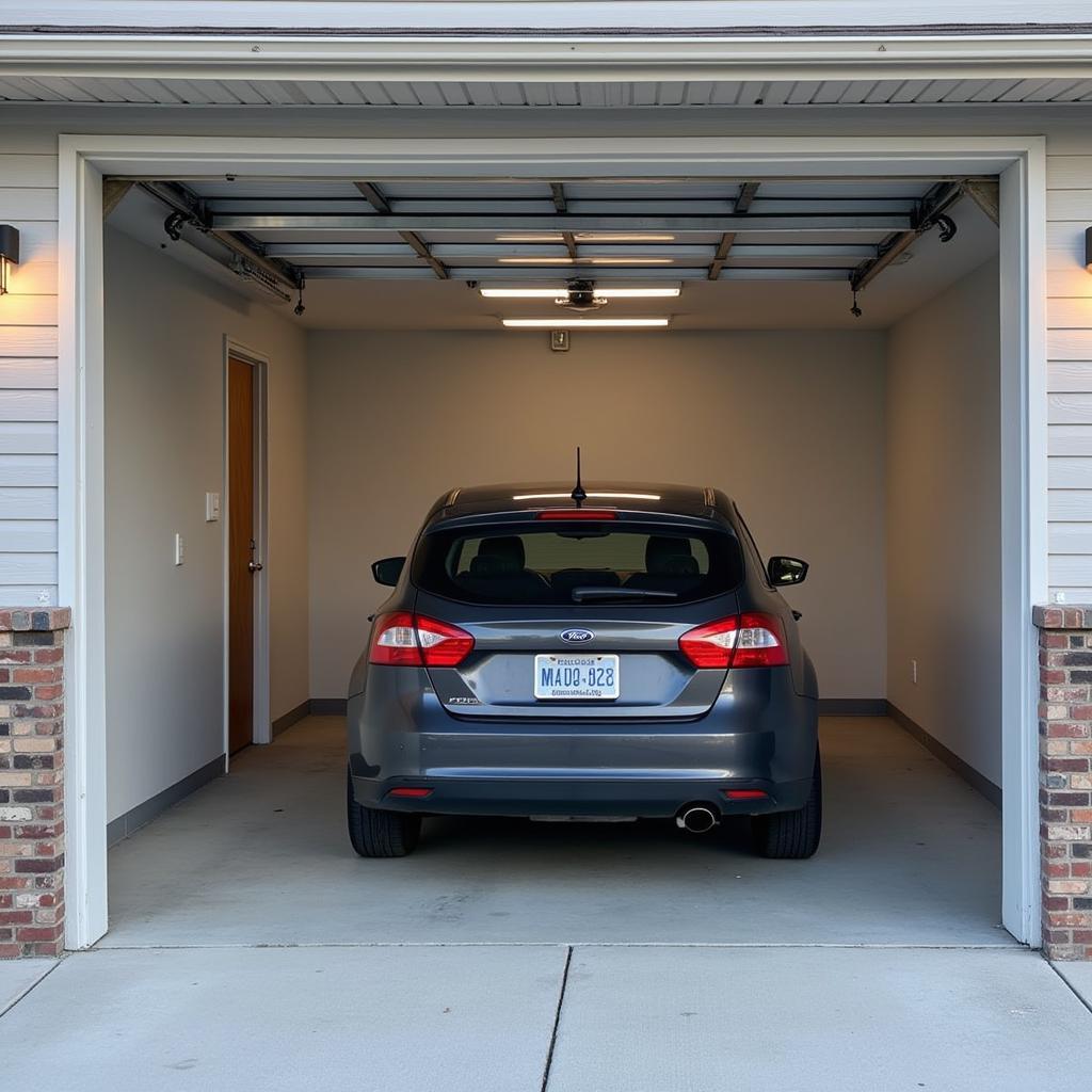 Car Parked in a Garage in Omaha