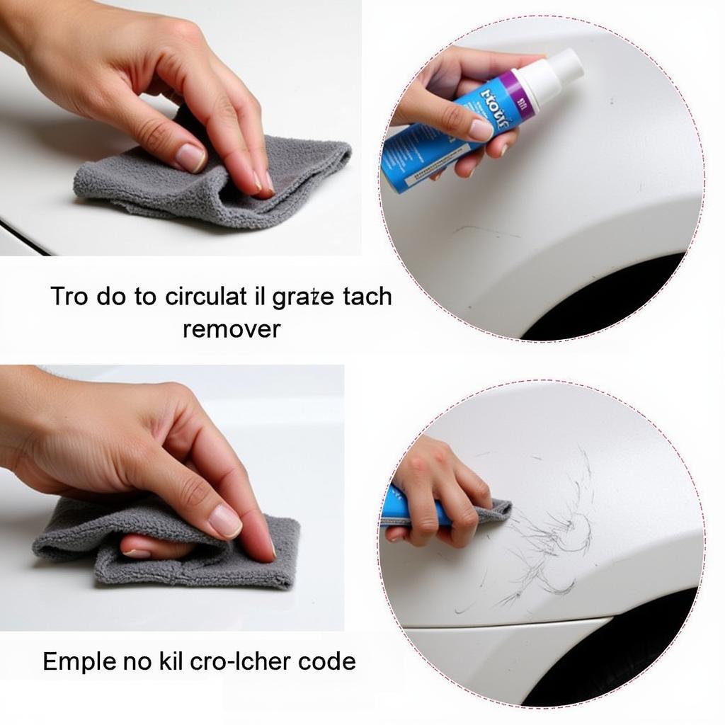 Applying Car Scratch Remover with a Microfiber Cloth