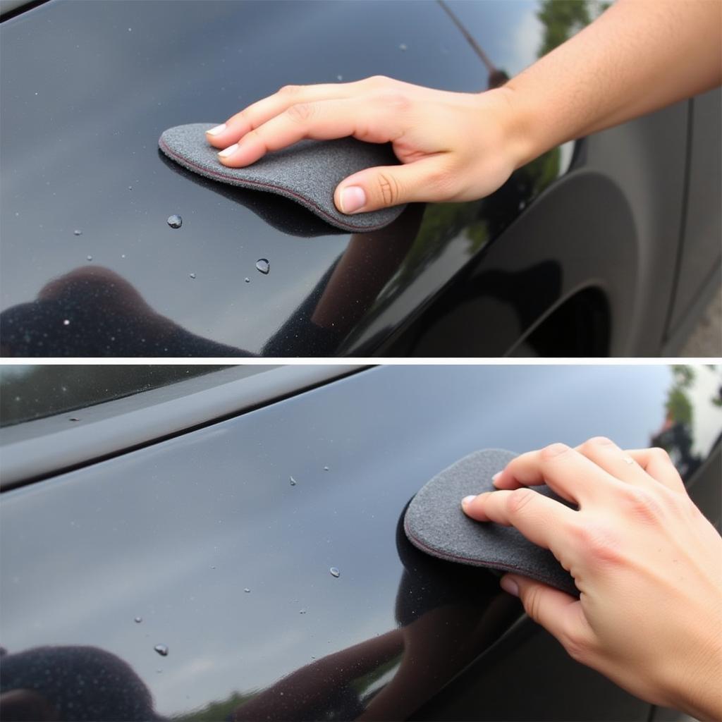 Sanding a Car Scratch