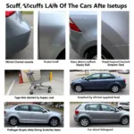 Different Types of Car Scuffs from Parking Lot Incidents