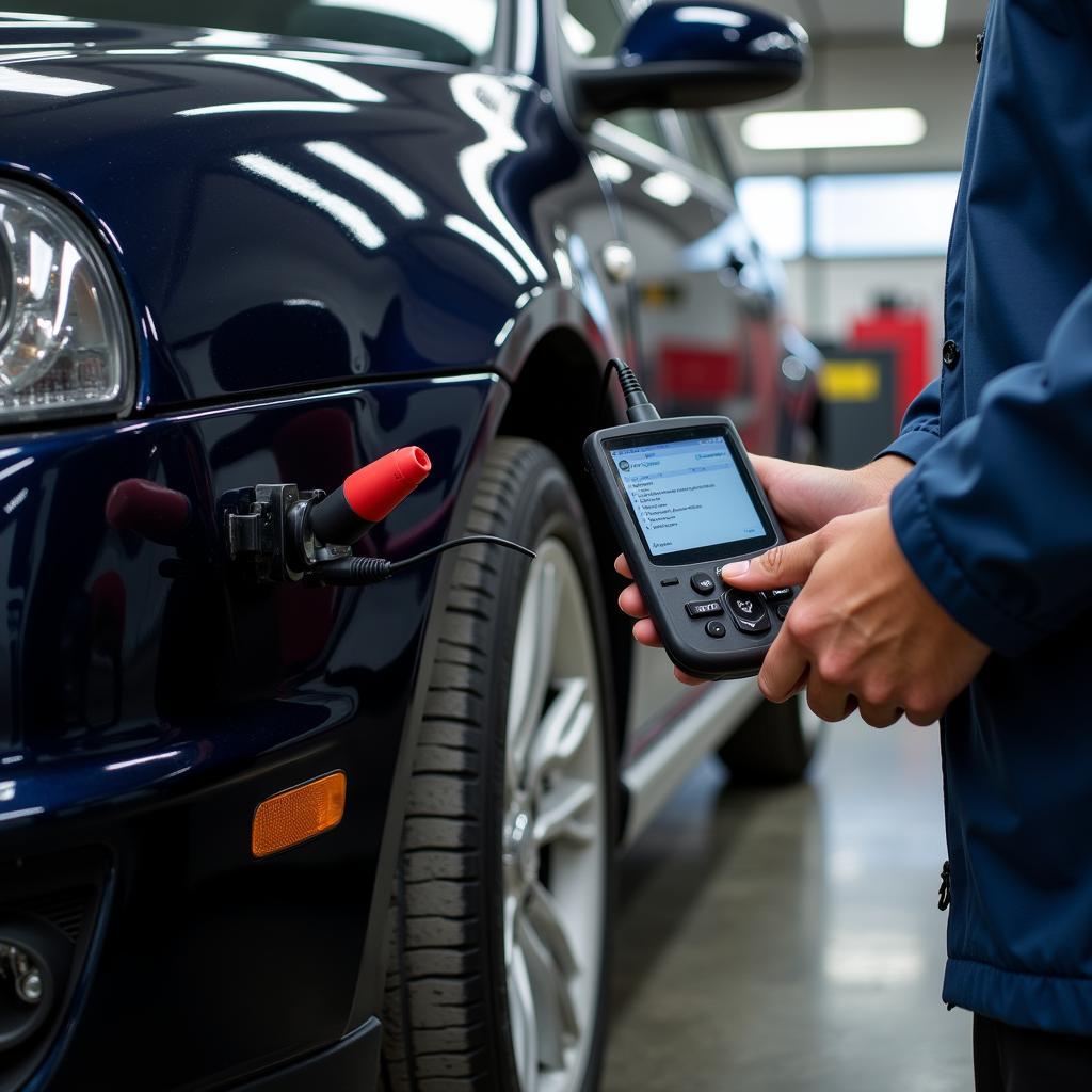 Car Undergoing Diagnostic Test in Cape Town