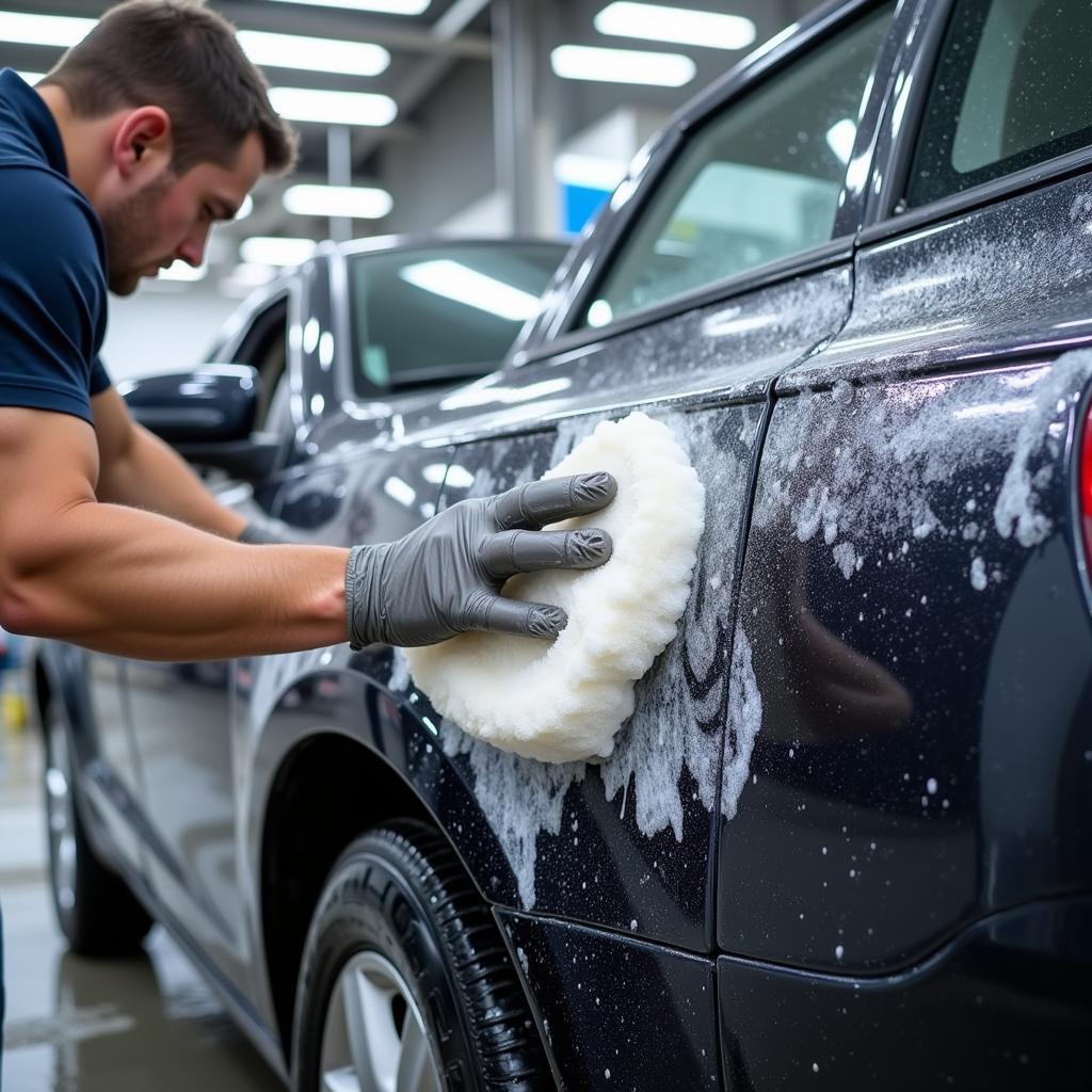 Washing a Car After Paint Repair in New Albany, IN