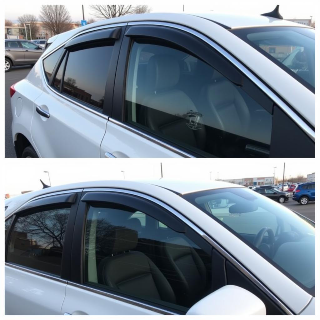 Car Window Chip Repair Before & After