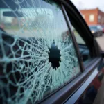 Car window crack in Akron, Ohio