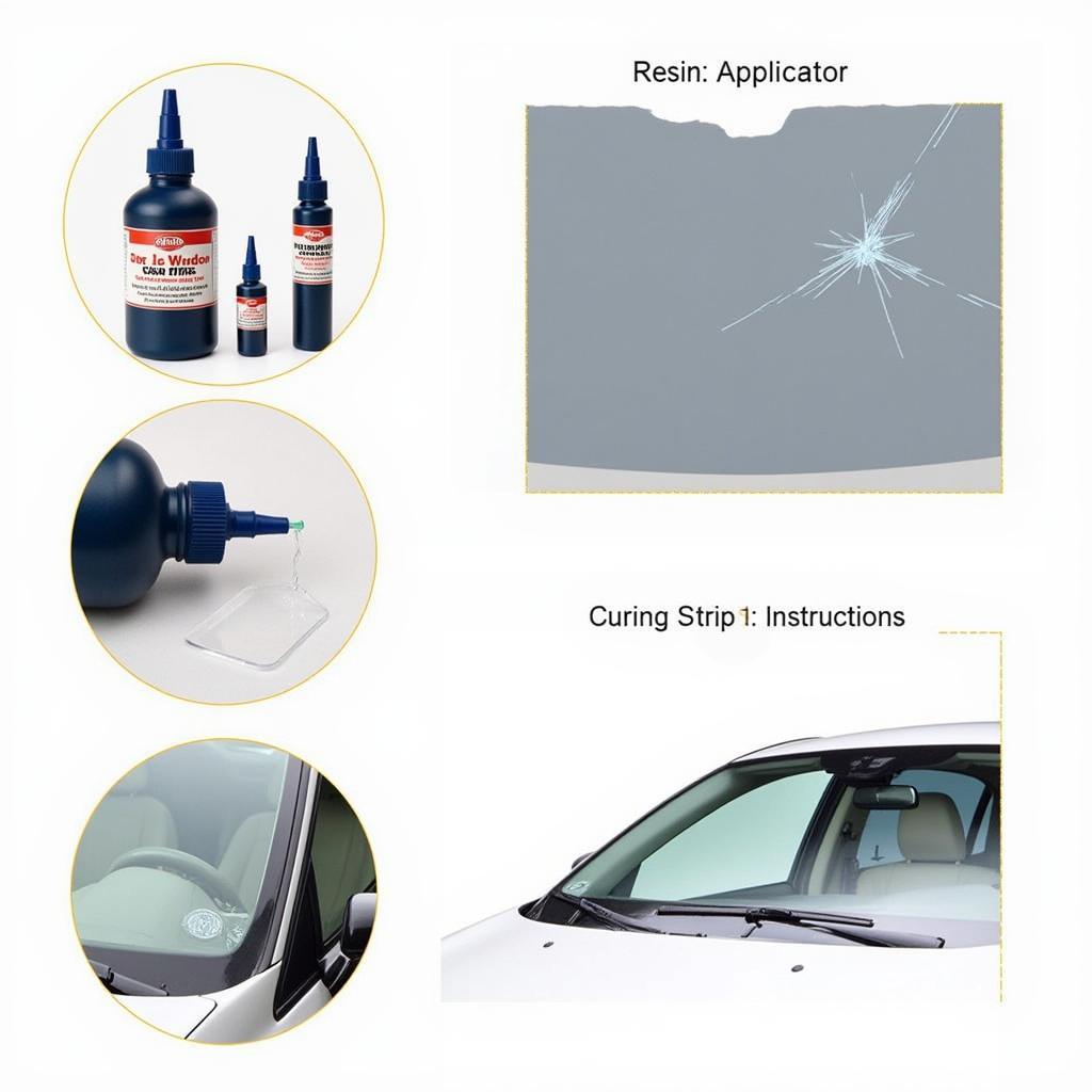 Car Window Crack Repair Kit Components