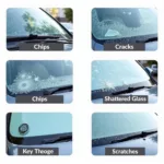 Different types of car window damage in Queenstown