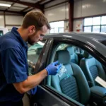 Car Window Glass Repair Process in a Waco Shop