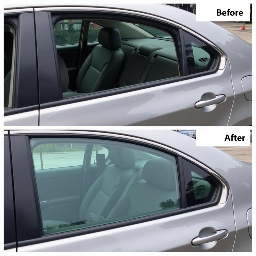 Car Window Plastic Trim Repair Example