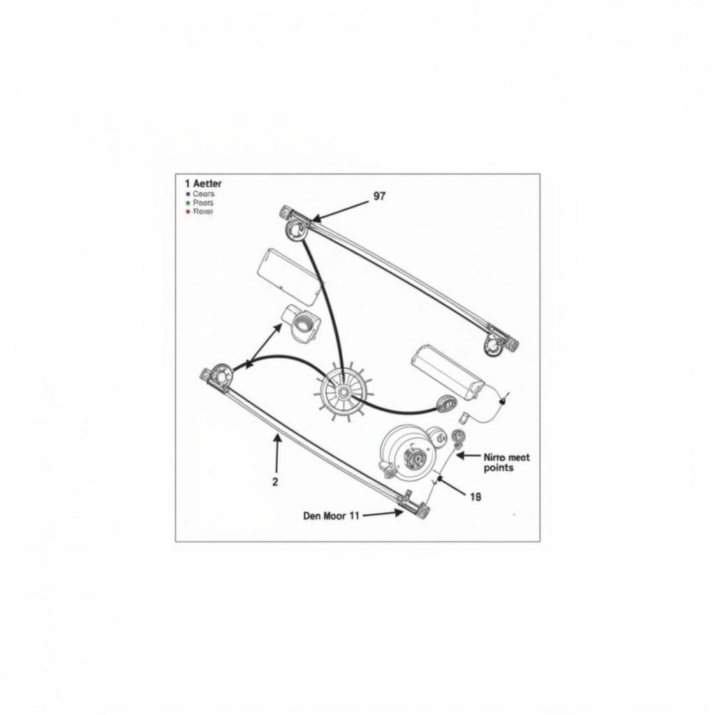 Car Window Regulator Components Diagram