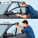 Car Window Repair Methods: Resin Repair and Window Replacement