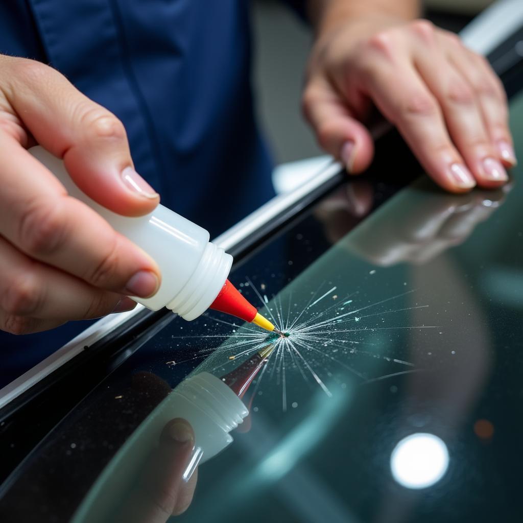 Car Window Repair Process Demonstration